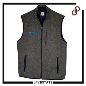 Johnnie‎ O Men's Full Zip Mock Neck Vest Gray Size Large